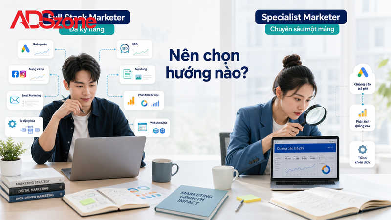So sánh Full Stack Marketer và Specialist Marketer: Nên chọn hướng đi nào?