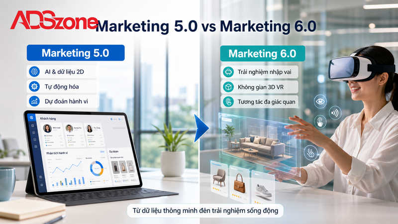 So sánh Marketing 5.0 và Marketing 6.0: Sự bứt phá về trải nghiệm