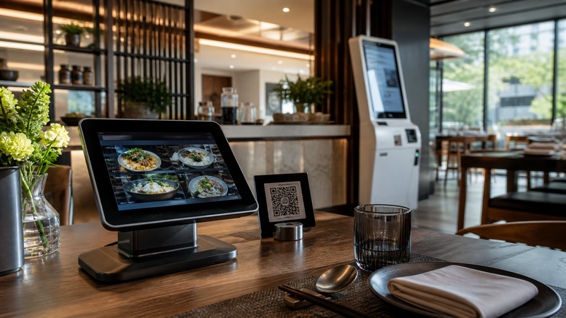 So Sánh Self Order Tablet Với QR Code Order Và Kiosk Tự Phục Vụ