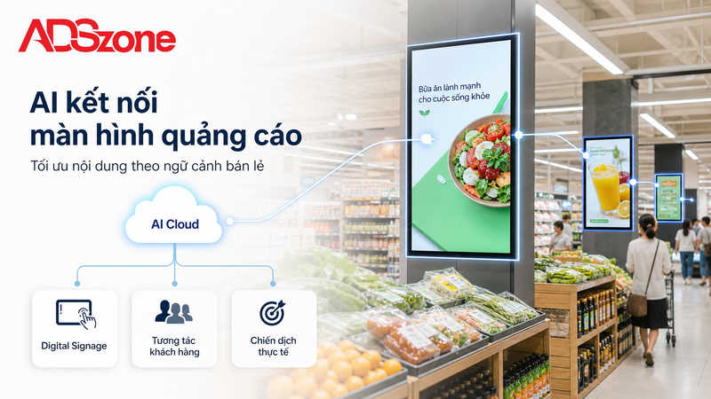 Ứng dụng AI và xu hướng màn hình tương tác quảng cáo vào chiến dịch thực tế