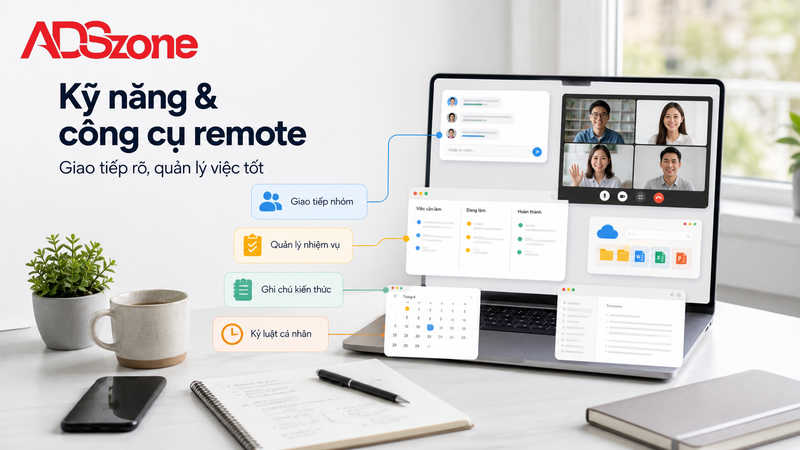 Bộ kỹ năng làm việc marketing remote và công cụ hỗ trợ không thể thiếu
