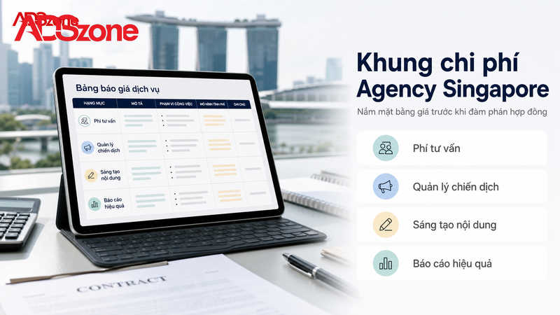 Khung chi phí và mô hình báo giá Marketing Agency tại Singapore