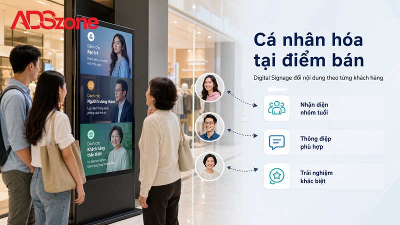 Cá nhân hóa trải nghiệm khách hàng và ứng dụng Digital Signage tại điểm bán
