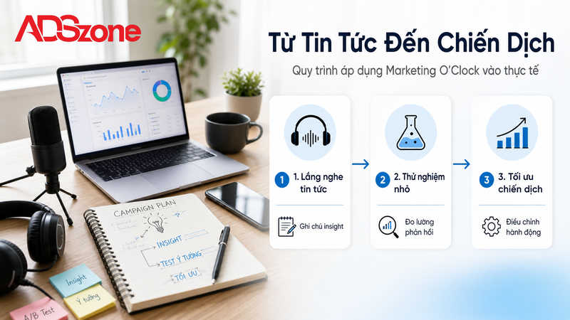 Cách Ứng Dụng Tin Tức Từ Marketing O'Clock Vào Chiến Dịch Thực Tế