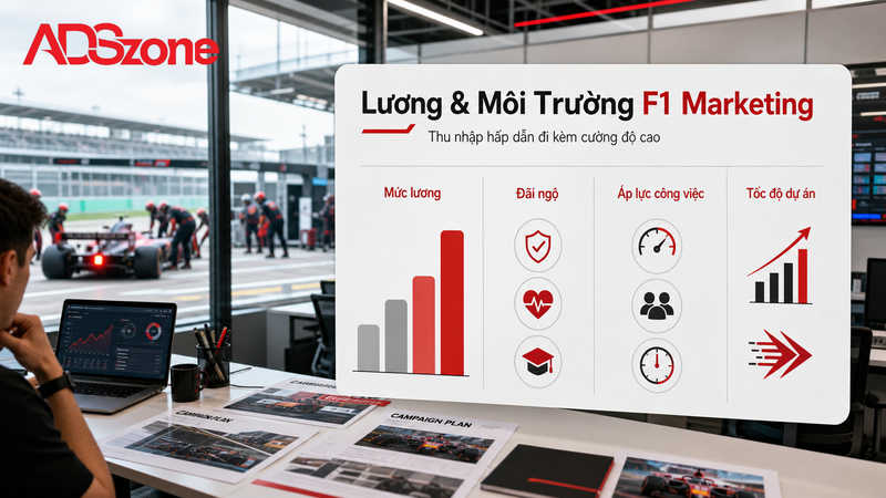 Đánh giá mức lương marketing giải F1 và thực tế môi trường làm việc