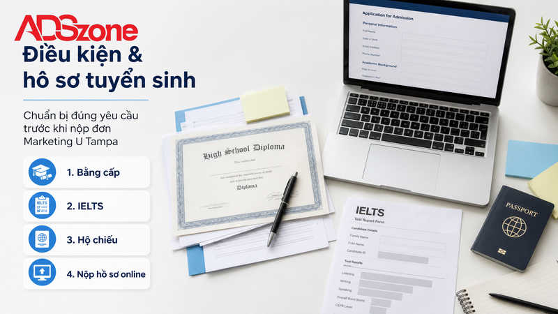 Điều kiện tuyển sinh và quy trình nộp hồ sơ Marketing U Tampa