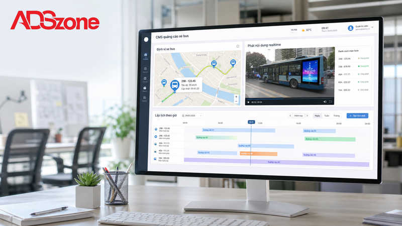 Hệ thống CMS quảng cáo xe bus: Quản lý và phát nội dung thông minh