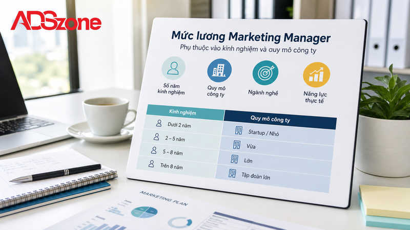 Mức lương Marketing Manager và chính sách đãi ngộ trên thị trường