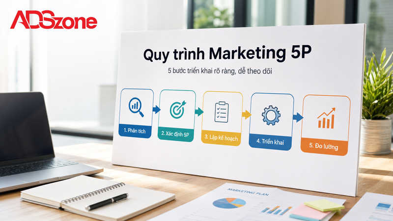 Quy trình 5 bước triển khai chiến lược Marketing 5P hiệu quả