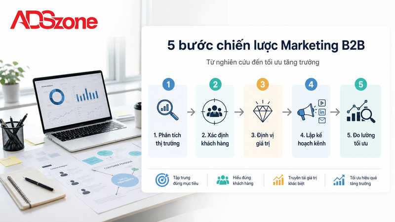 Quy trình 5 bước xây dựng chiến lược Marketing B2B hiệu quả