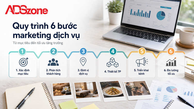 Quy trình 6 bước xây dựng chiến lược marketing dịch vụ hiệu quả