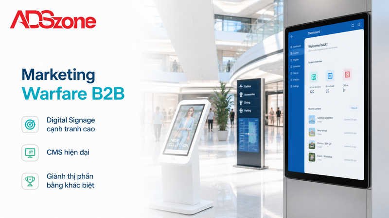 Ứng dụng Marketing Warfare B2B trong ngành Digital Signage