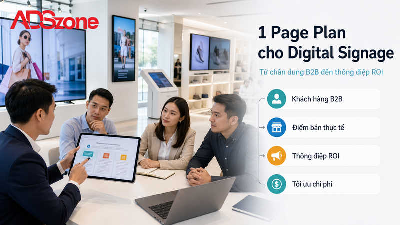 Ứng Dụng Thực Chiến 1 Page Marketing Plan Cho Ngành Digital Signage