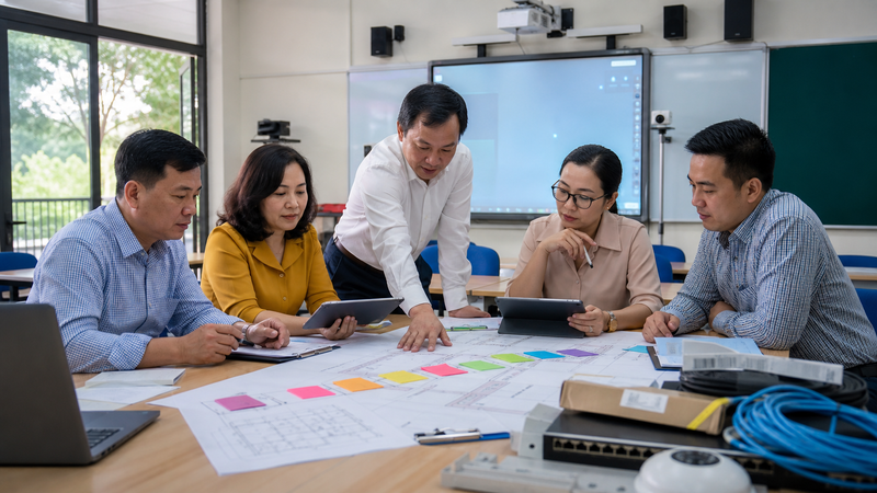 Quy trình 7 bước triển khai và các yếu tố ảnh hưởng chi phí đầu tư giải pháp lớp học thông minh