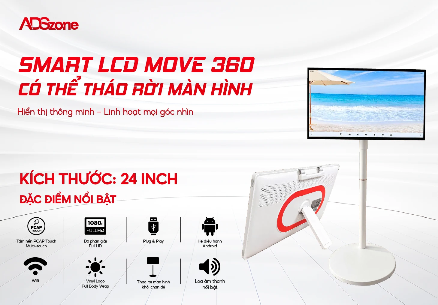 Màn Hình Cảm Ứng Di Động 24 Inch