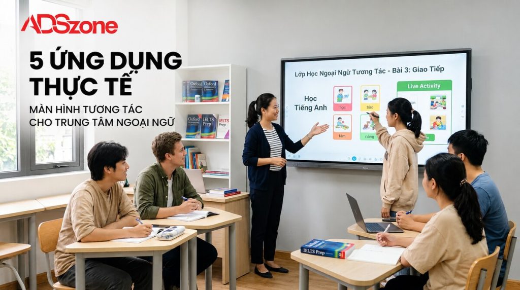 Màn hình tương tác cho trung tâm ngoại ngữ
