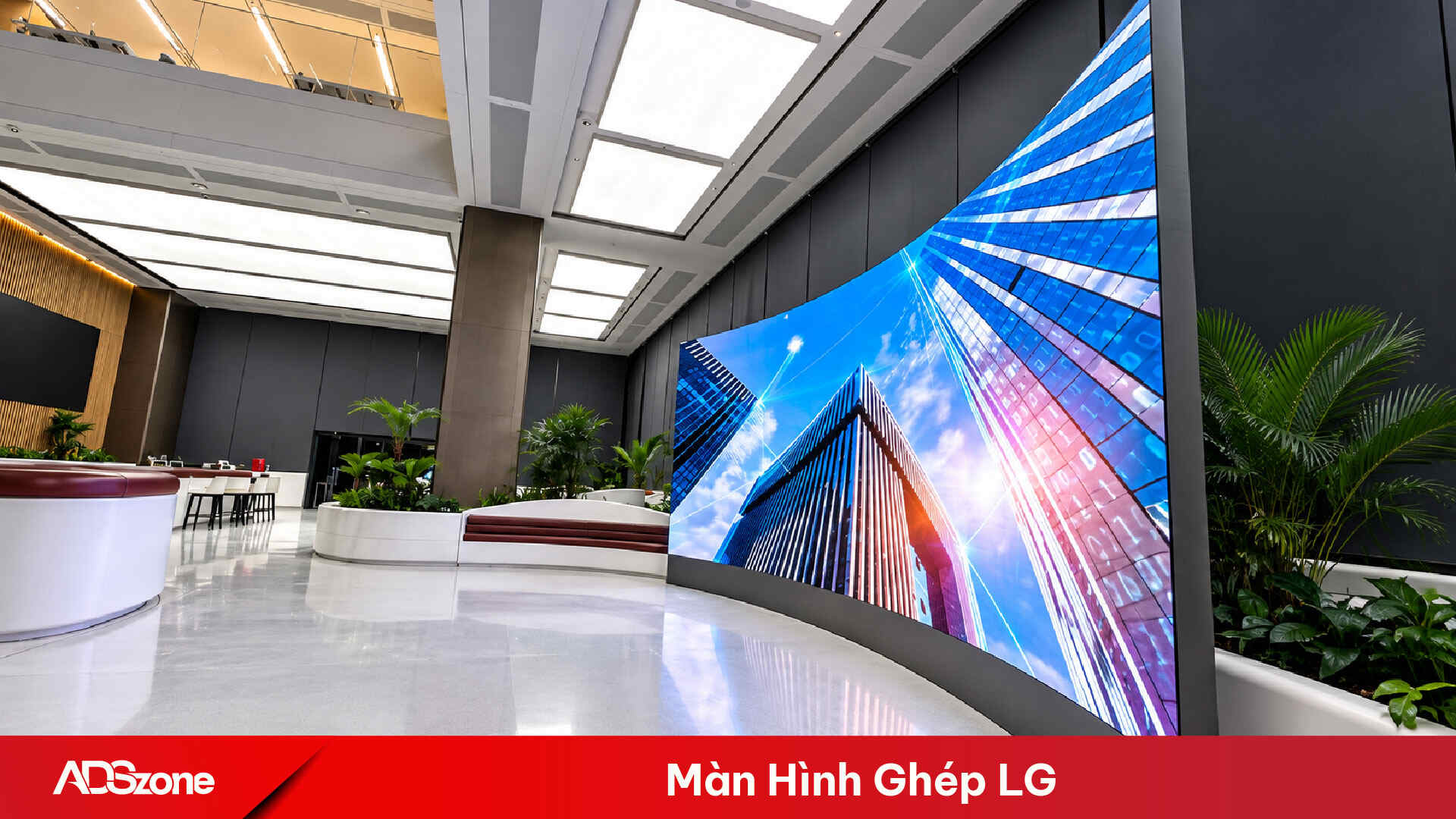 Màn hình ghép LG viền mỏng, mối ghép hẹp cho hình ảnh liền mạch trên màn hình lớn