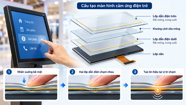 Có những công nghệ màn hình cảm ứng nào?
