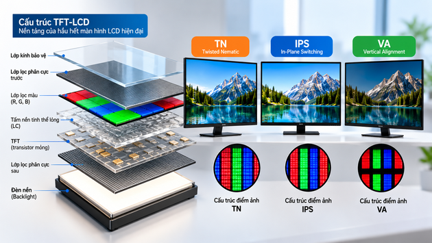 Có những loại tấm nền LCD nào?
