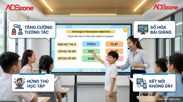 Vì sao trung tâm ngoại ngữ lựa chọn màn hình tương tác?
