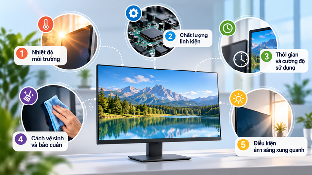 5 yếu tố ảnh hưởng độ bền màn hình LCD