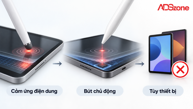 Bút cảm ứng hoạt động như thế nào?