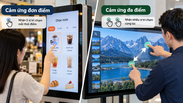 Cảm ứng đơn điểm và đa điểm khác nhau thế nào?