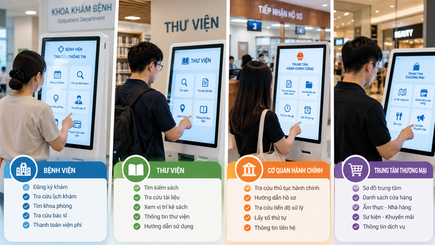Chức năng chính của kiosk tra cứu thông tin
