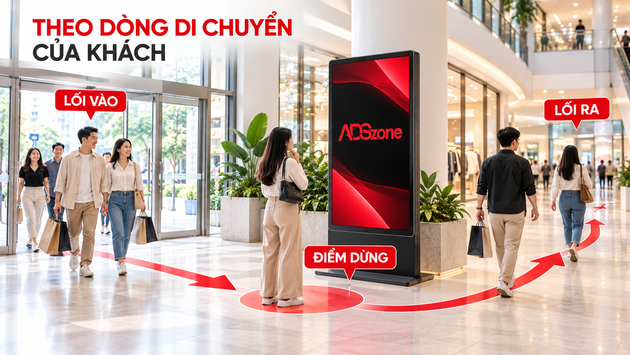 Nguyên tắc khi chọn vị trí lắp đặt màn hình quảng cáo