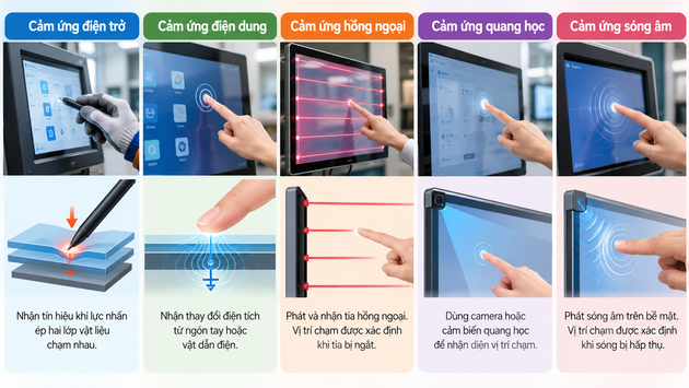 So sánh 5 công nghệ cảm ứng