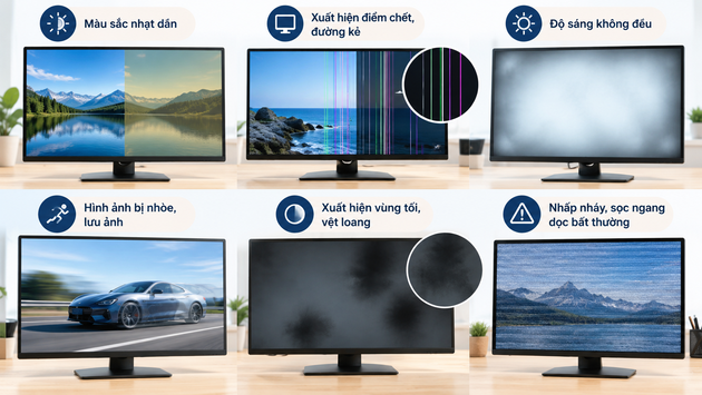 Dấu hiệu màn hình LCD xuống cấp