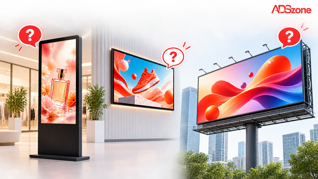Câu hỏi thường gặp về các loại màn hình quảng cáo