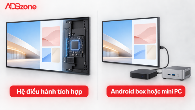 Có thể sử dụng Android box hoặc mini PC thay cho hệ điều hành tích hợp không?