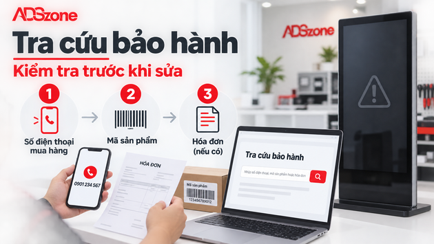 Tra cứu bảo hành màn hình quảng cáo