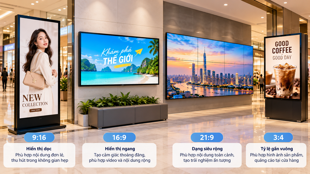 Tỷ lệ khung hình trên màn hình quảng cáo