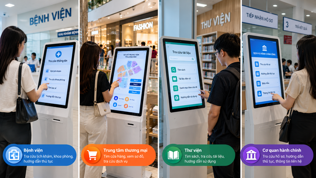 Ứng dụng của kiosk tra cứu thông tin trong thực tế