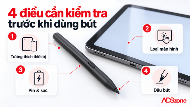4 điều cần kiểm tra trước khi dùng bút