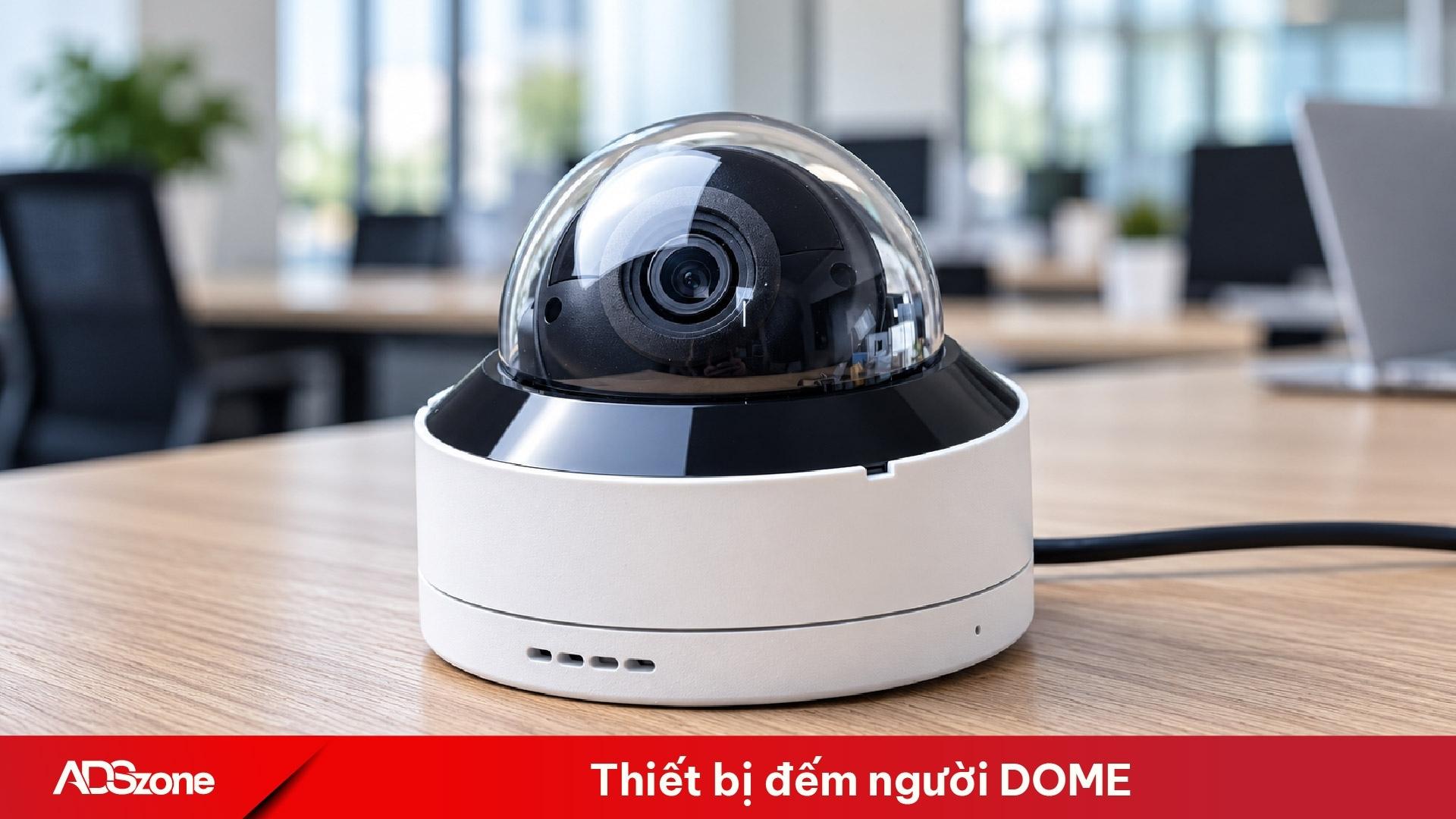 Thiết bị đếm người DOME lắp trần, hỗ trợ đếm lượt khách ra vào và theo dõi lưu lượng người
