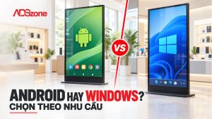 Android hay Windows cho màn hình quảng cáo? Cách chọn theo nhu cầu